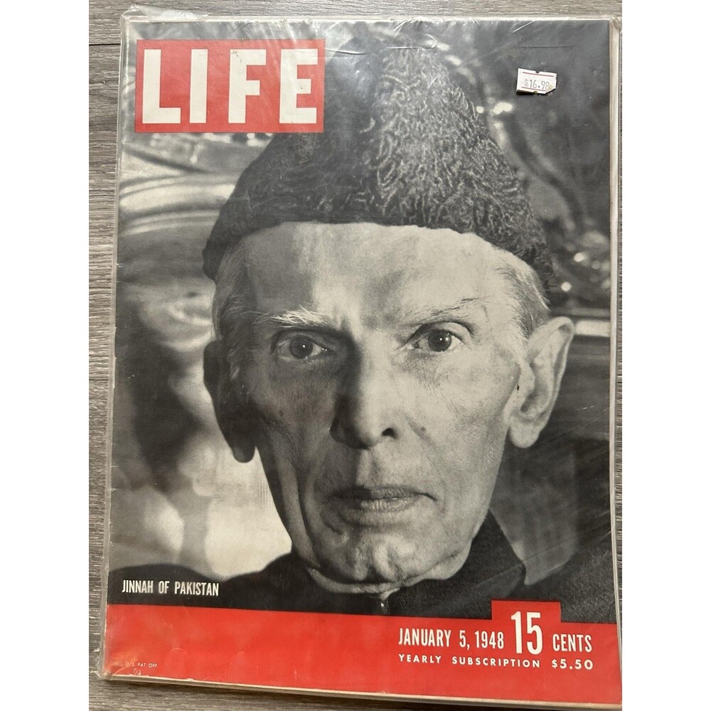 Life January 5, 1948 Jinnah Of Pakistan News Magazine Illustrated Red/Black
